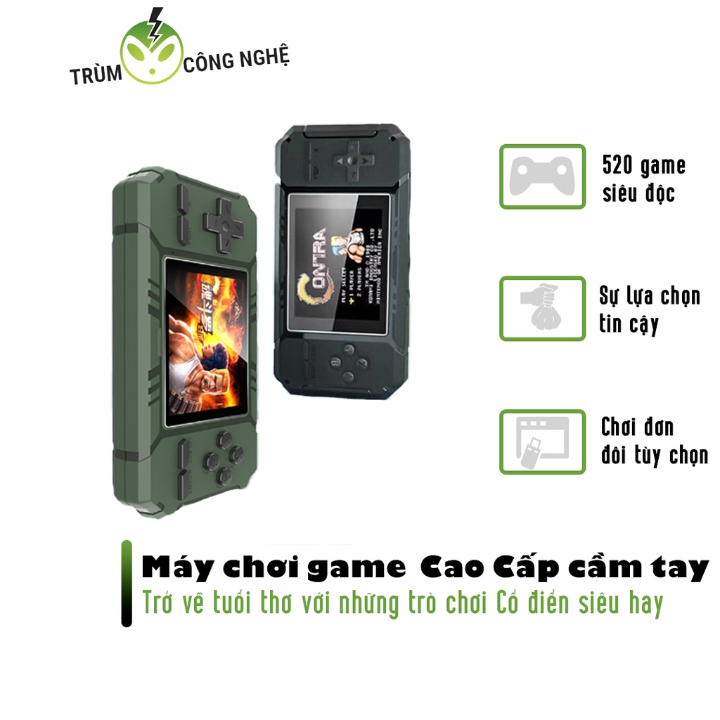 Máy Chơi Game Cầm Tay 520 Game Cổ Điển | Có Thể Kết Nối TV | Máy Tính Màn Hình LCD 3.0
