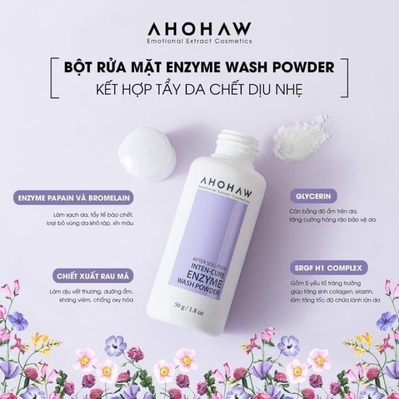 Bột Rửa Mặt Enzyme Ahohaw Enzyme Wash Powder 50g
