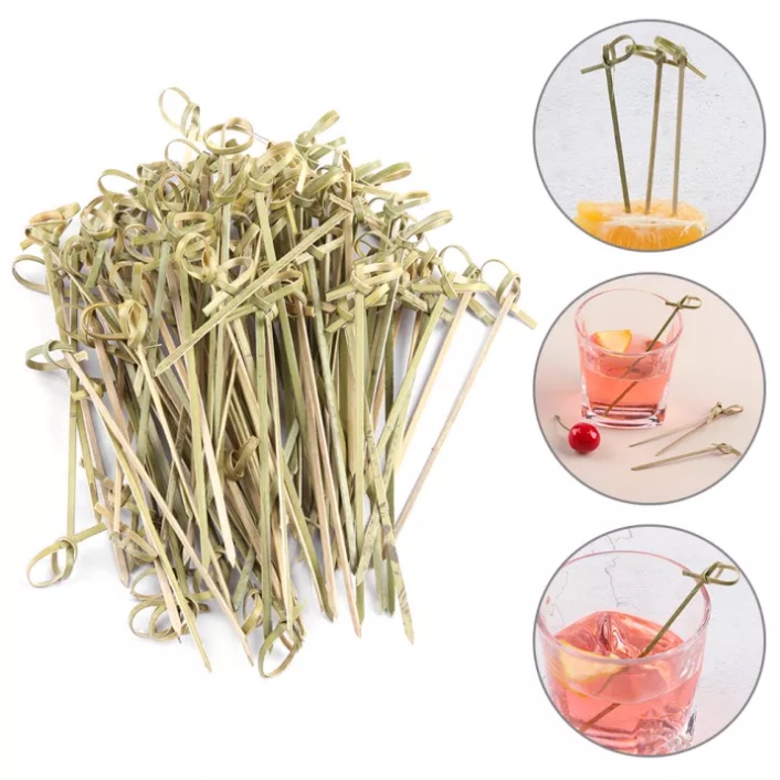 Bộ 100 Cây Ghim Tre Trang Trí (Hình Tròn, Trái Tim)
