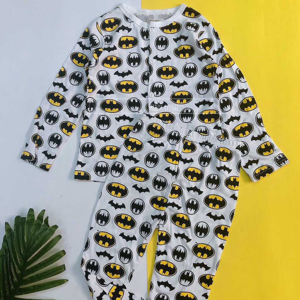 Bộ dài cài nút giữa bé trai chất cotton mỏng mịn nhiều mẫu hàng dư xịn