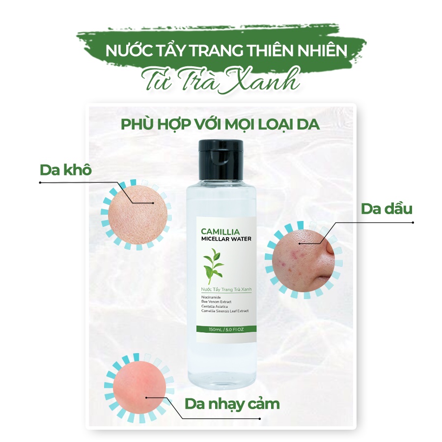 Nước Tẩy Trang Từ Trà Xanh Thiên Nhiên Oriskin Camellia Micellar Water 150ml