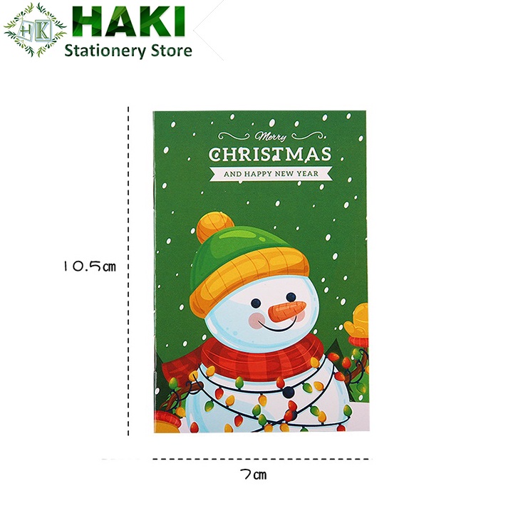 Sổ tay ghi chép cute HAKI chủ đề giáng sinh văn phòng phẩm đồ dùng học tập làm quà noel S02