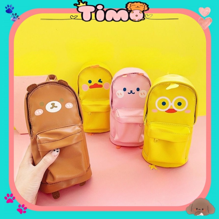 Hộp Bút Đựng Vải To Hình Dạng Cute Vịt Gấu Bút Bi Học Sinh Văn Phòng Phẩm Dễ Thương VPHB15