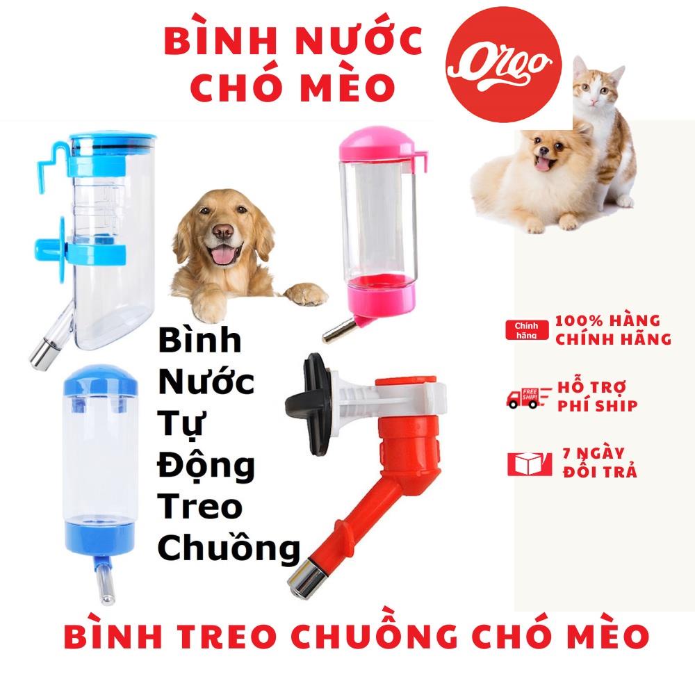 [Mã BMLT35 giảm đến 35K đơn 99K] BÌNH NƯỚC cho Chó mèo Orgo New Bình TREO CHUỒNG (4 loại) vòi uống nước tự động chó mèo
