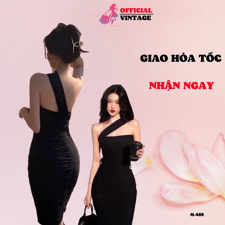 Đầm body ống nhún , váy quây 1 dây dáng ngắn sang chảnh dự tiệc hàn quốc VD458