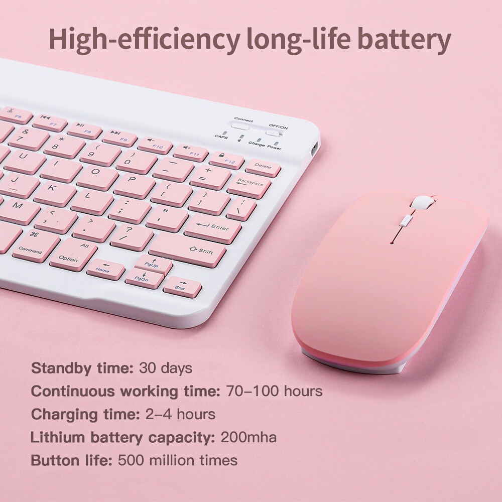 Bàn phím bluetooth không dây mini HP 10 inch / chuột không dây cho điện thoại di động và máy tính bảng, các màu có sẵn