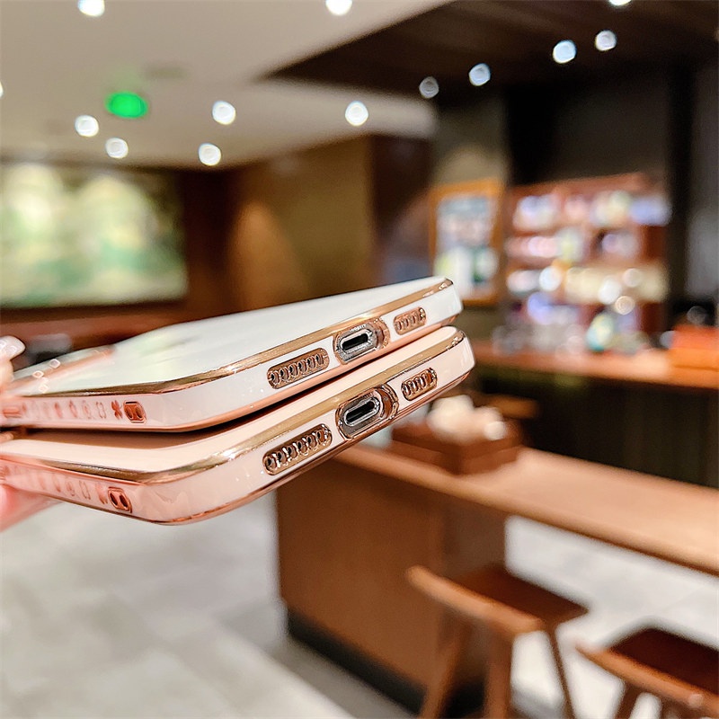 Ốp Điện Thoại Silicon TPU Mạ Điện Sang Trọng Cho iPhone 13 12 11 Pro Max