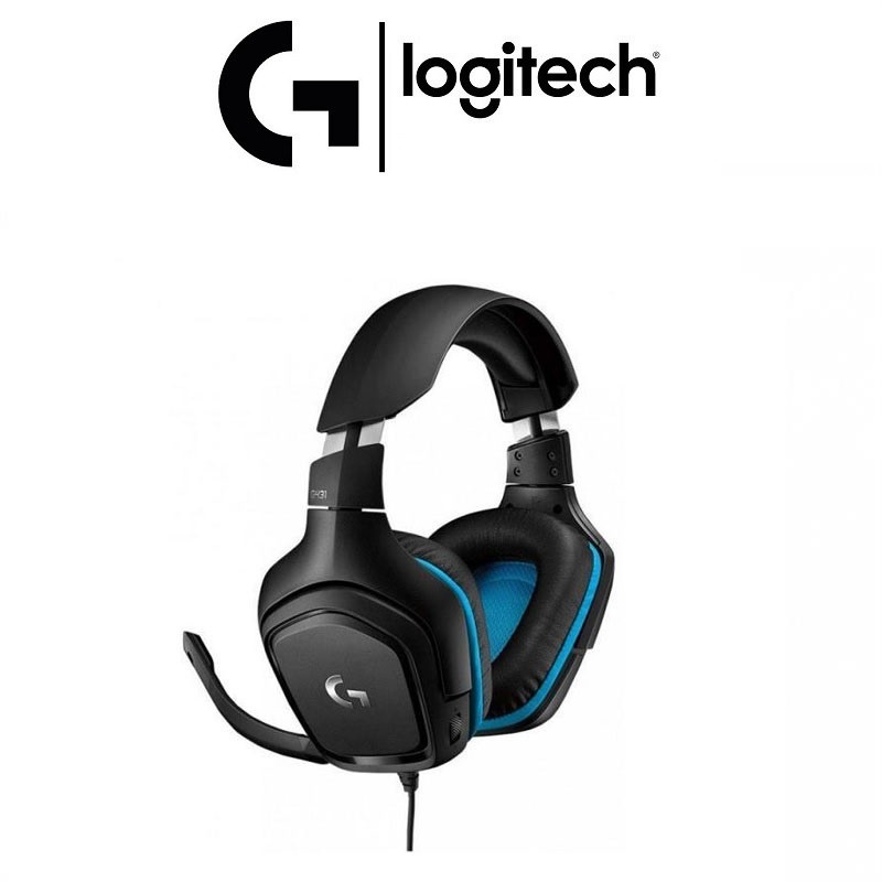 Tai nghe game có dây Logitech G431 - Âm vòm 7.1, mic gập để mute, tương thích đa thiết bị - Hàng Chính Hãng