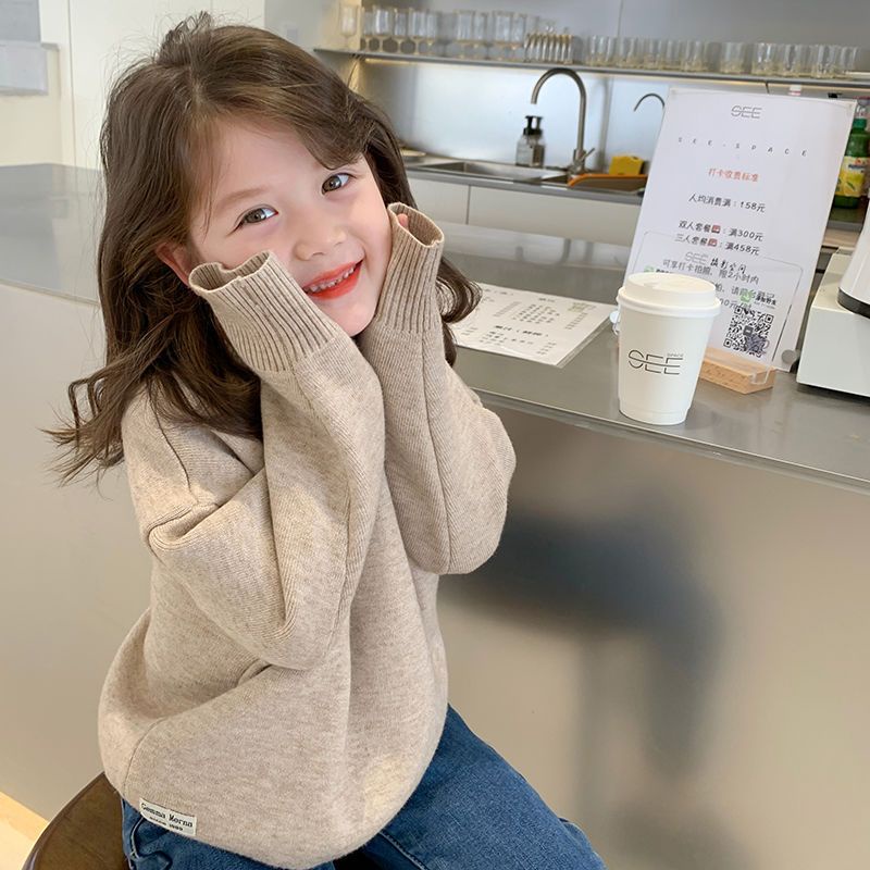 Áo Sweater Cổ Lọ Thời Trang Thu Đông Cho Bé Trai Và Bé Gái