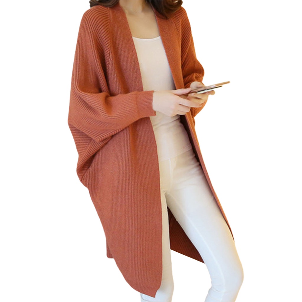 Áo Khoác Cardigan Cánh Dơi Màu Sắc Tinh Khiết Cho Nữ