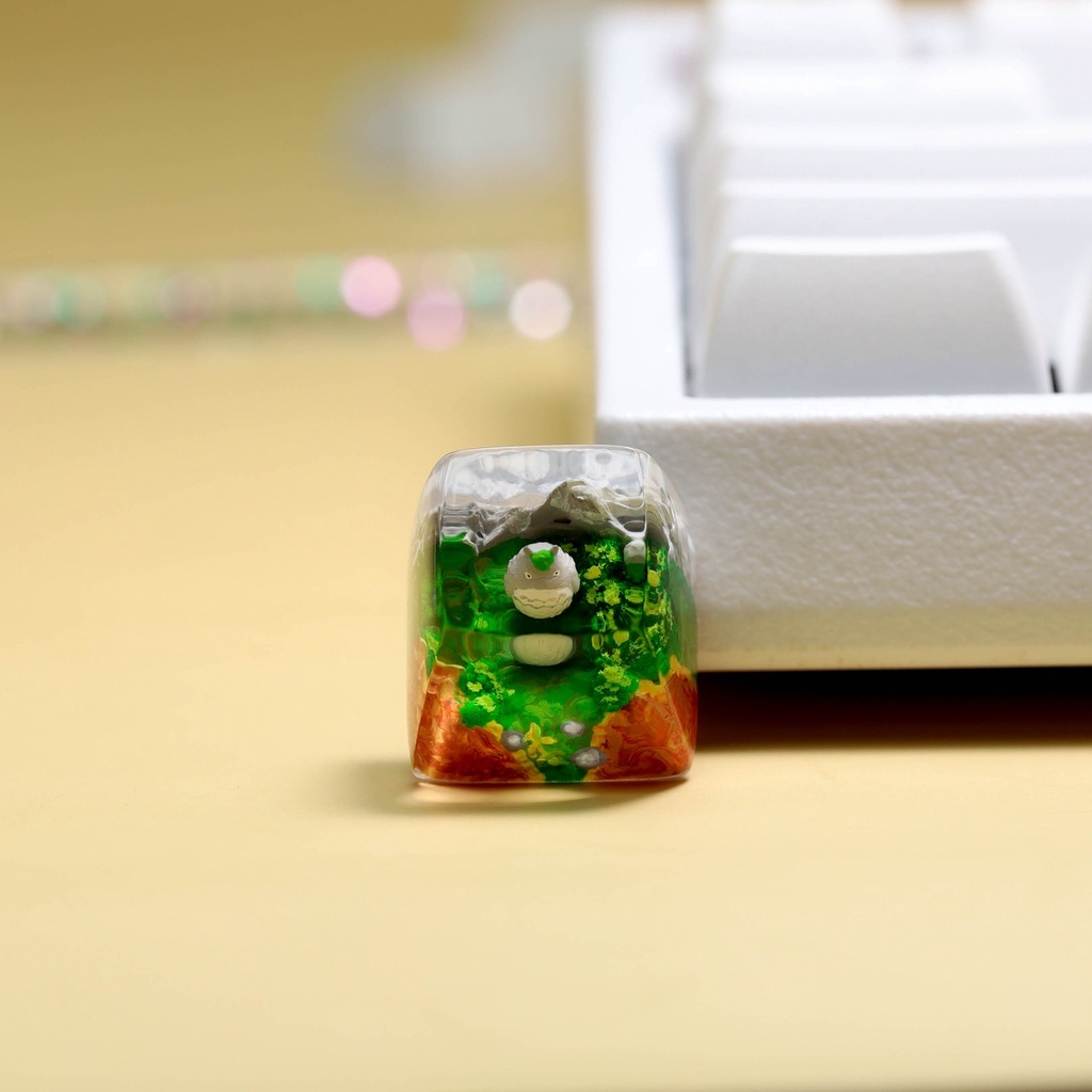 Keycap Totoro, Nút bàn phím lẻ totoro phù hợp cho bàn phím cơ tiêu chuẩn, keycap artisan, SA profile