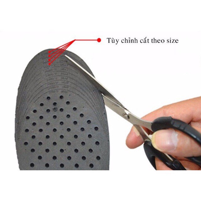 Lót Giày Tăng Chiều Cao Đệm Khí Thể Thao Năng Động Nam Nữ Khử Mùi Miếng Độn Tháo lắp Dễ Dàng L1