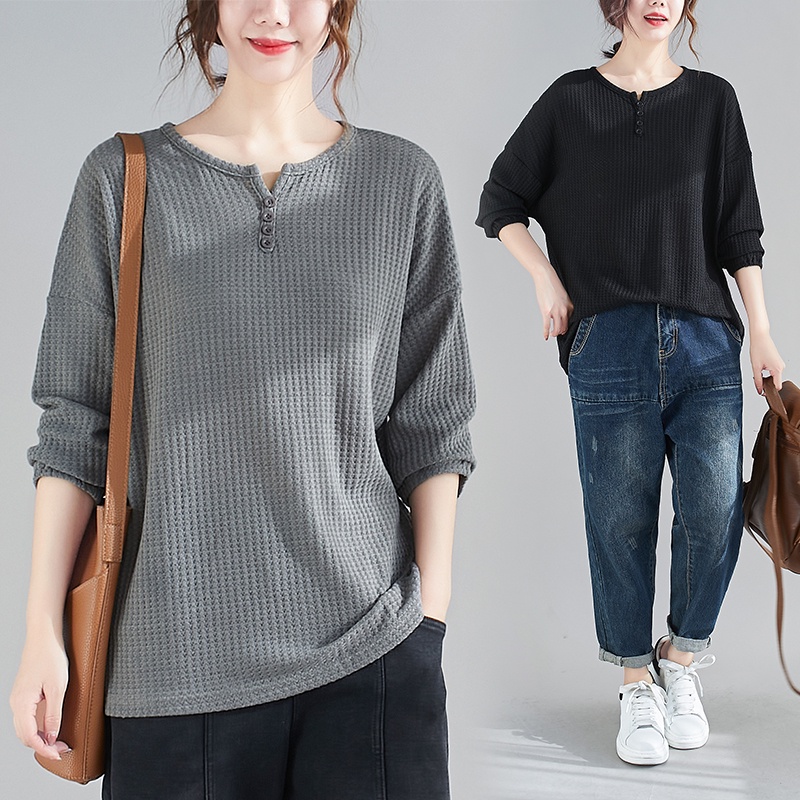 B391 Áo thun bigsize cổ chữ V phong cách hàn quốc