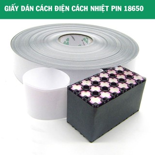 Giấy dán cách điện, cách nhiệt cho pin 18650 bản 65mm có keo giá 1 mét