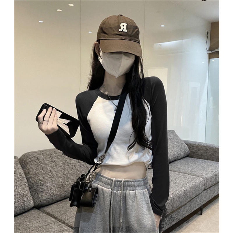 NRVP Áo Thun Nữ Dài Tay Dáng Rộng Thời Trang Hàn Quốc