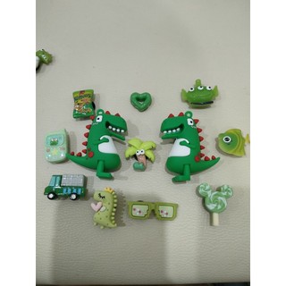 combo Charm Stiker khủng long Gắn Dép( 2charm to, 10 charm bé)