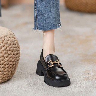 Kana Platform Loafes - Giày da bò nữ
