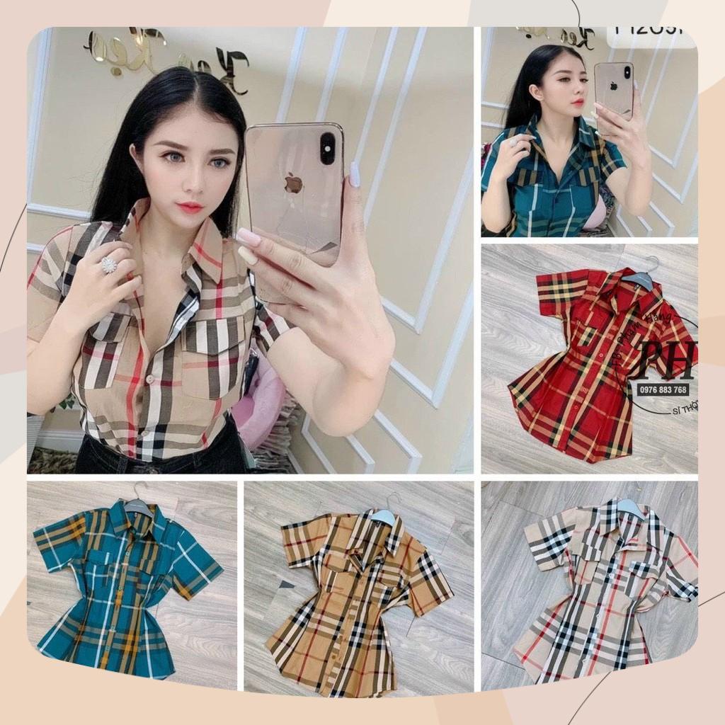 Áo sơ mi kiểu kẻ sọc hot trend chất liệu cao cấp ( Kèm Video Thật )