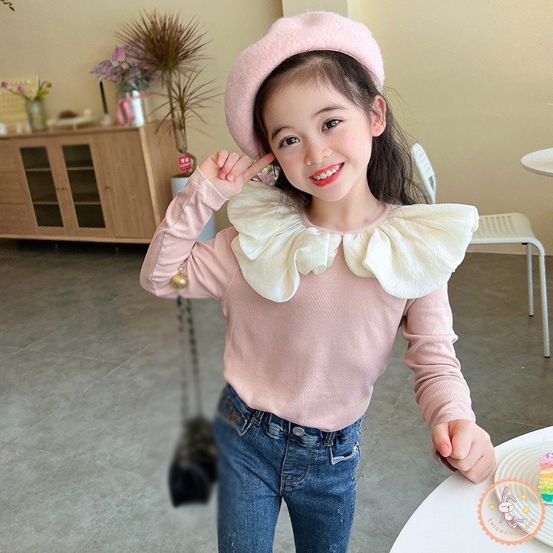 Áo Sơ Mi Chiffon Tay Dài Cổ Búp Bê Phong Cách Hàn Quốc Cho Nữ