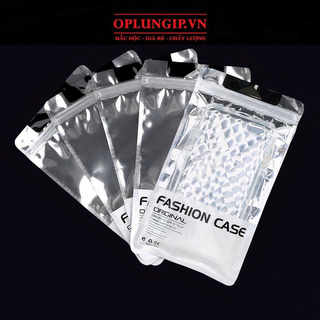 Túi zip đựng ốp điện thoại cao cấp mạ nhôm có lỗ treo cửa hàng combo 100 túi cho khách sỉ buôn