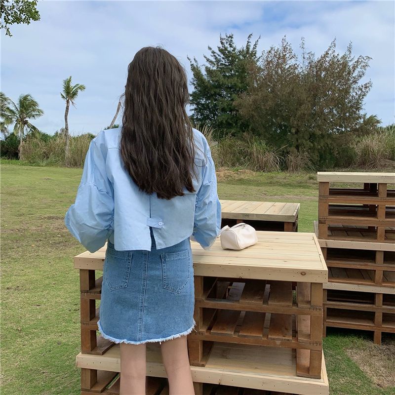 Set đồ UIOWOO gồm áo sơ mi và áo hai dây phong cách thanh lịch dành cho nữ