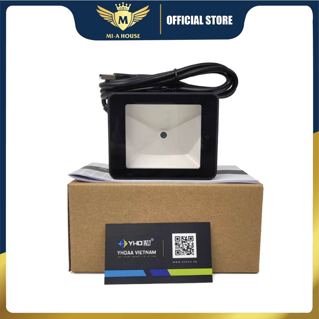 Máy quét mã vạch đa tia YHD 9800 2D - Máy Scan mã vạch Qr để bàn dùng cho Siêu thị, Cửa hàng