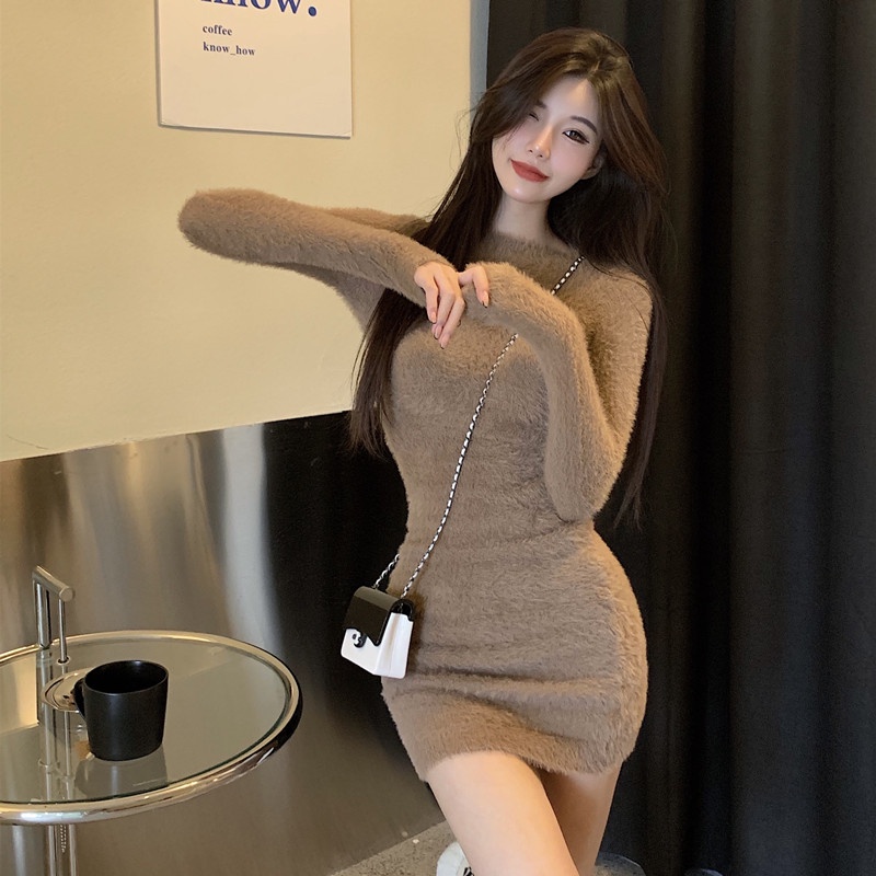 Đầm Dệt Kim Dáng Ôm Gợi Cảm Thời Trang Mùa Thu Cho Nữ