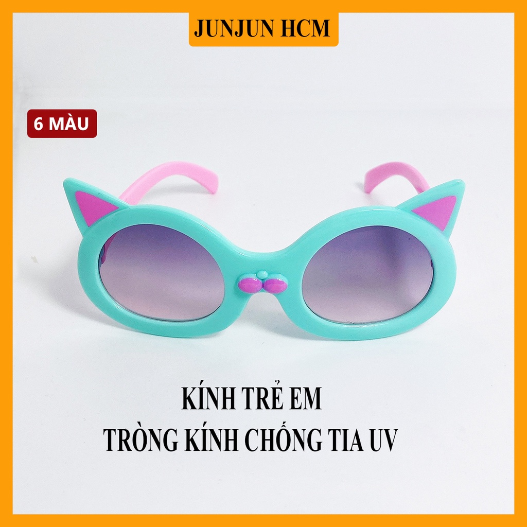 Kính mát cao cấp chống tia UV dành cho bé gái hình mèo siêu dễ thương - Kính râm thời trang cho trẻ từ 2 tới 9 tuổi