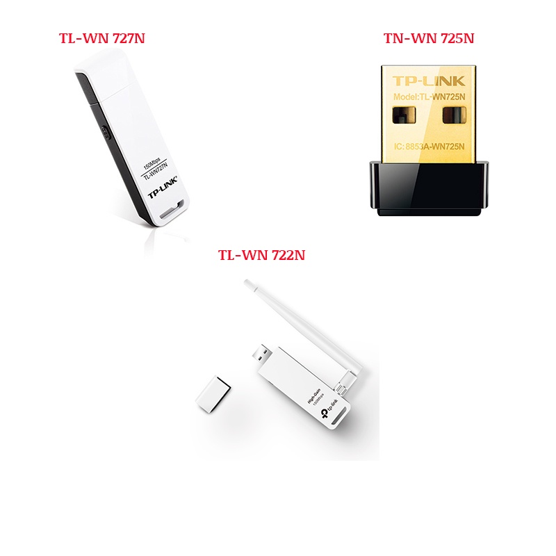 Card Mạng TP-Link TL-WN722N/ TL-WN725N/ TL-WN727N USB Wireless N150Mbps, Thu phát sóng Wifi, tốc độ 150Mbps - Chính hãng