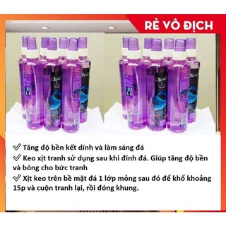 Keo phủ bóng nano bề mặt tranh đính đá 350ML