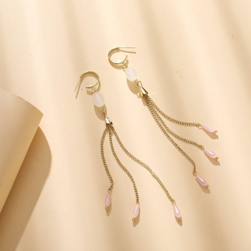 Bông Tai Dáng Dài Thiết Kế Tinh Tế Thời Trang Dự Tiệc Cho Nữ