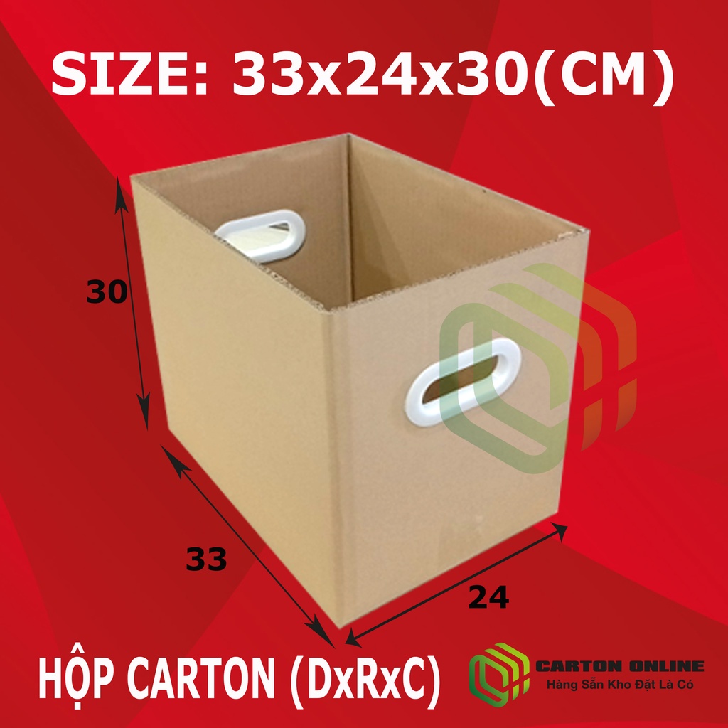 Thùng Carton đựng Hồ Sơ 33x24x30