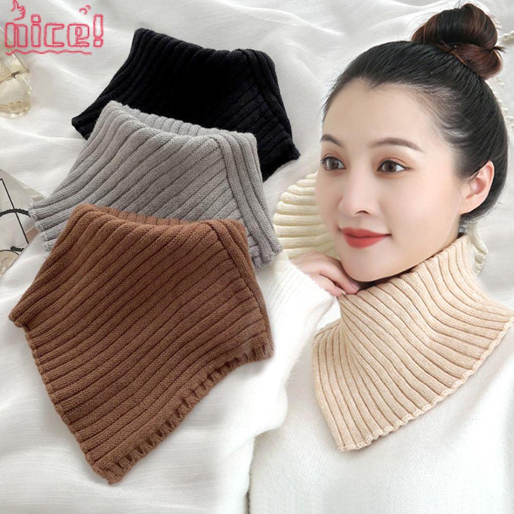 Cổ Áo Giả Dệt Kim Giữ Ấm Có Thể Tháo Rời Thời Trang