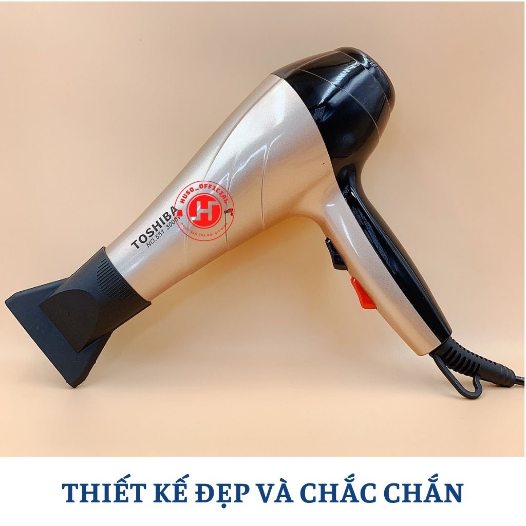 Máy sấy tóc TSB 551 3000W máy sấy 2 chế độ gió, 3 chế độ nhiệt, kèm đầu thổi