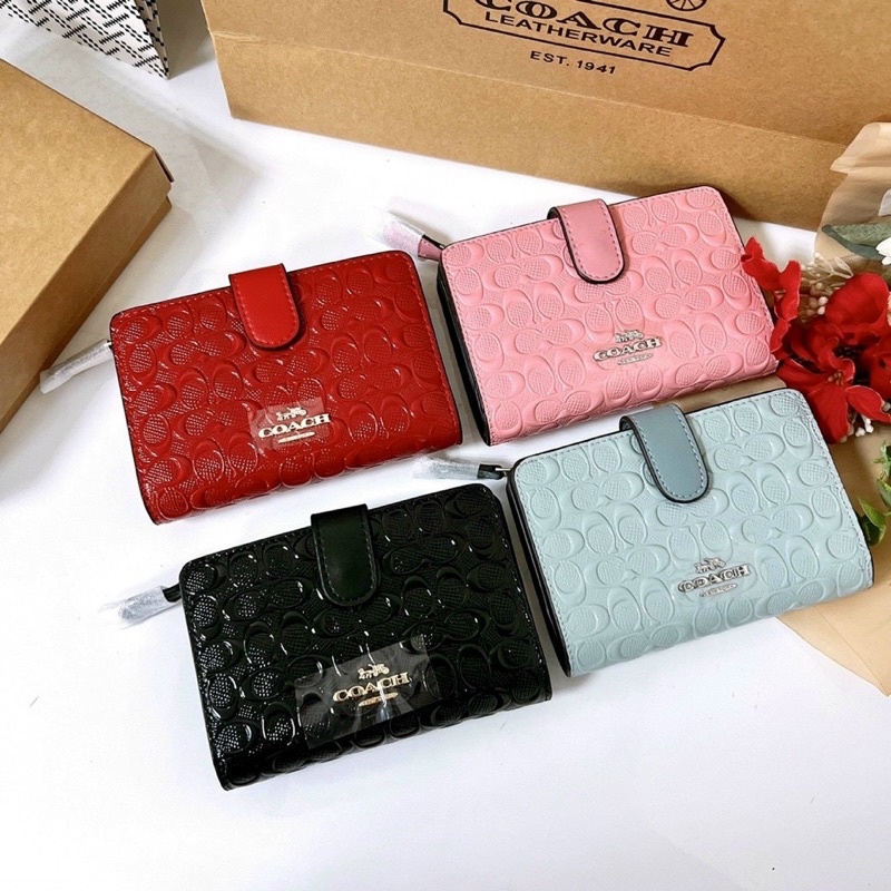 VÍ COACH SIZE TRUNG SIÊU ĐẸP❗️Full box và túi giấy làm quà