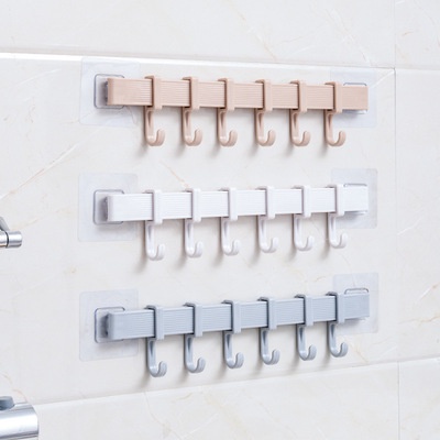 [siêu rẻ] Thanh treo đồ 6 móc dán tường siêu chắc