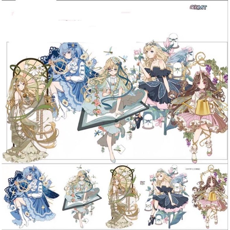 Băng keo Washi tape 10x35cm họa tiết cô gái nhà OKMT