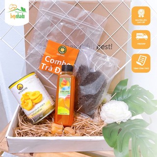 Set Trà Đào, Set Trà Vải 10-15 Ly Bếp Nhà Đô Nguyên Liệu Trà Sữa, Set Trà Tự Nấu Thơm Ngon
