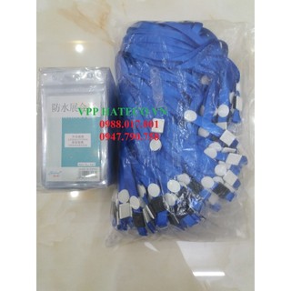 SỈ 50 BỘ THẺ ĐEO NHÂN VIÊN 107 CÓ ZIP CHỐNG NƯỚC(DỌC,KT 65*115mm) +dây đeo thẻ lụa móc nhựa (LOẠI 1)