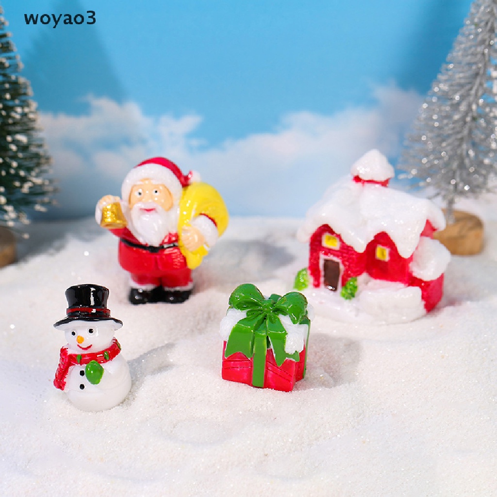[woyao3] Tượng Nhựa Resin Trang Trí Tiểu Cảnh Giáng Sinh