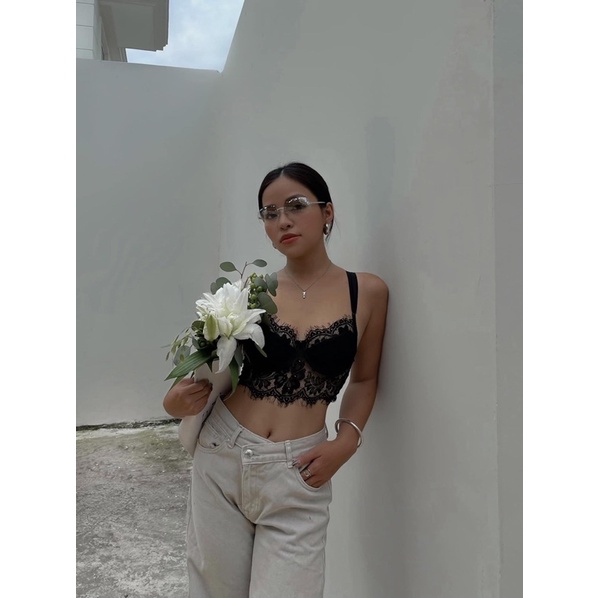 ÁO CORSET REN THIẾT KẾ CÓ MÚT , DÂY VAI LỤA CAO CẤP