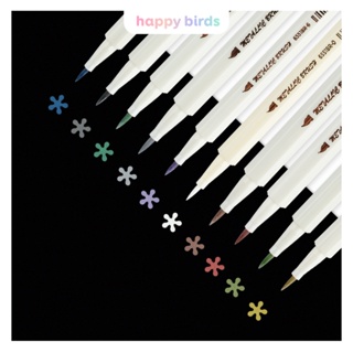 Bút brush bút lông mềm winzige brush pen metallic soft mực đều màu ánh nhũ - ảnh sản phẩm 9