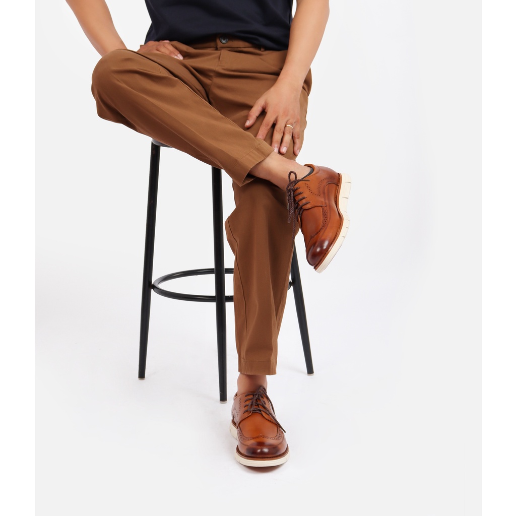 Sneaker Da bò mộc nhập khẩu Da bò mộc cao cấp 100 % giày da bò patina thủ công đế phylon siêu nhẹ bảo hành 12 tháng