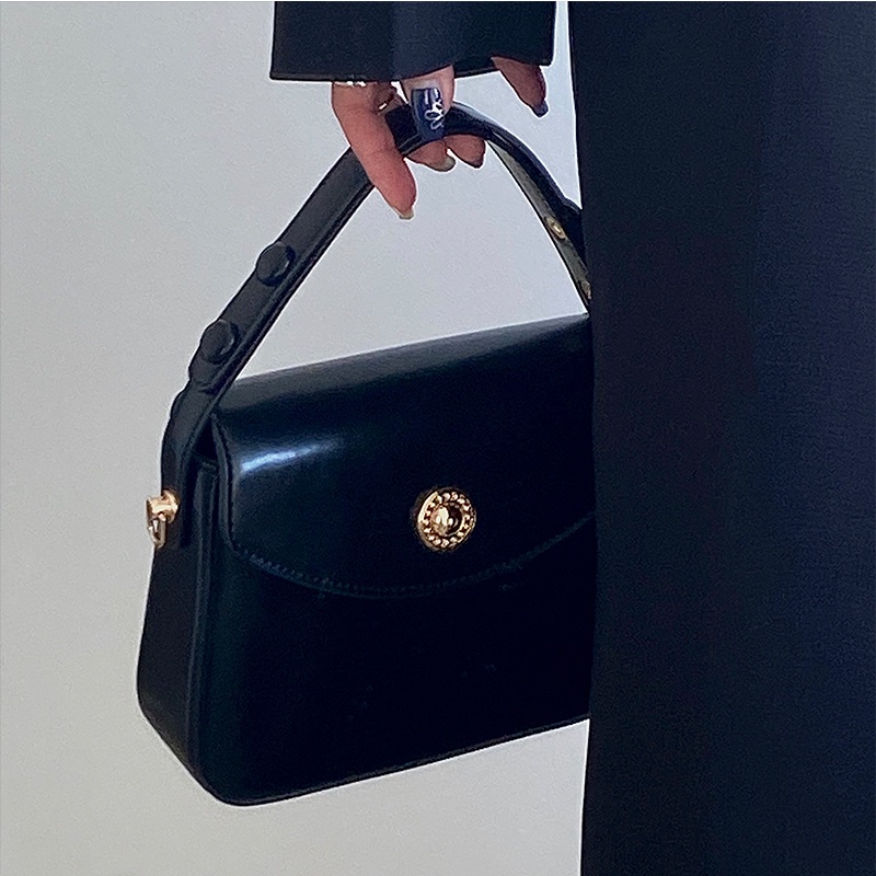 Túi xách nữ đẹp đeo chéo đeo vai kẹp nách cao cấp giá rẻ phong cách Hàn Quốc cúc tròn vintage TX0044 Hana Bags