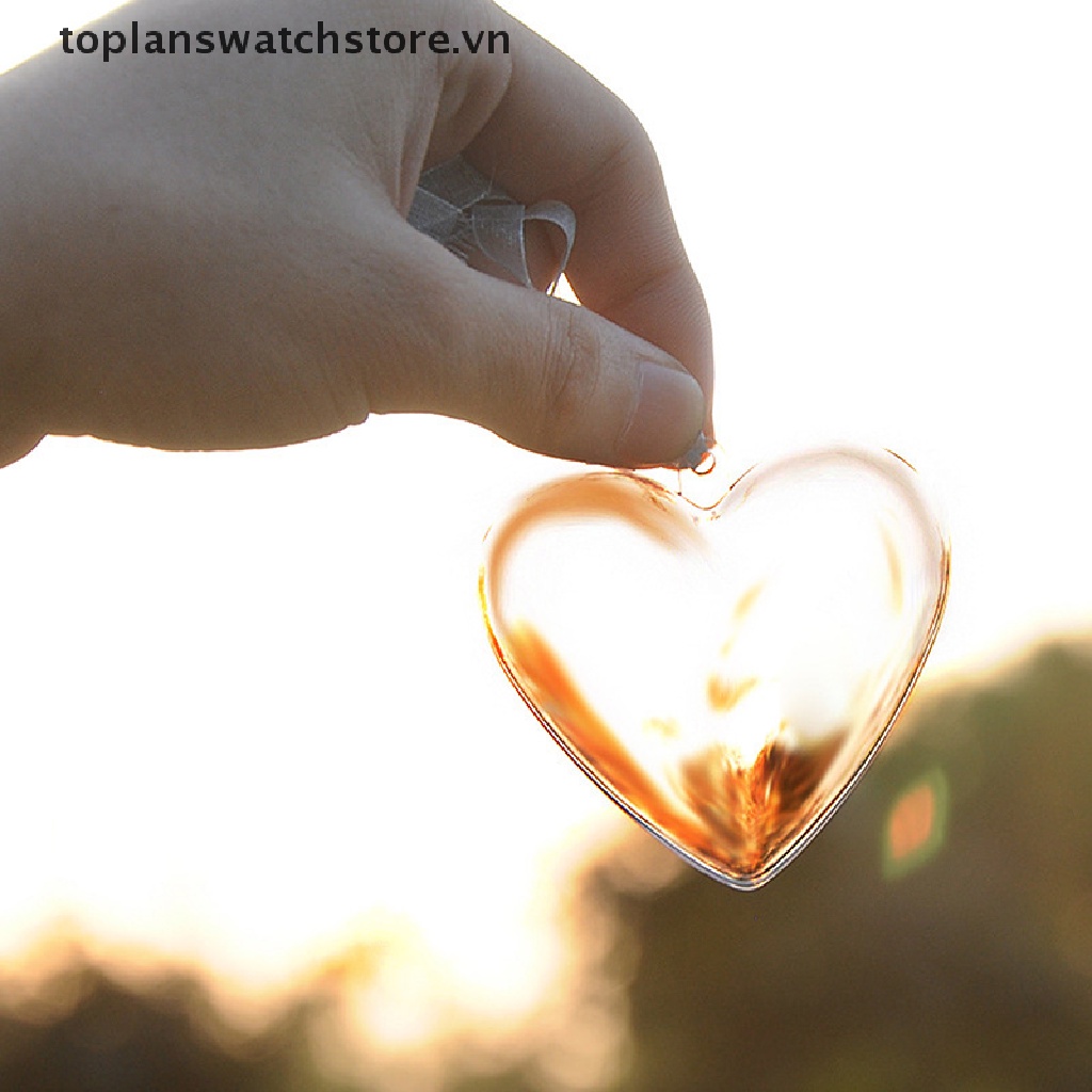 1 Quả Bóng Nhựa Trong Suốt Hình Trái Tim Dùng Trang Trí Giáng Sinh