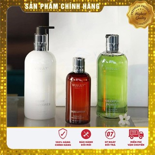 [CHÍNH HÃNG] ComBo Vijully 3in1 Bộ Dầu Gội và Kem Xả Bưởi và Tinh dầu bưởi Cao Cấp có hộp và túi
