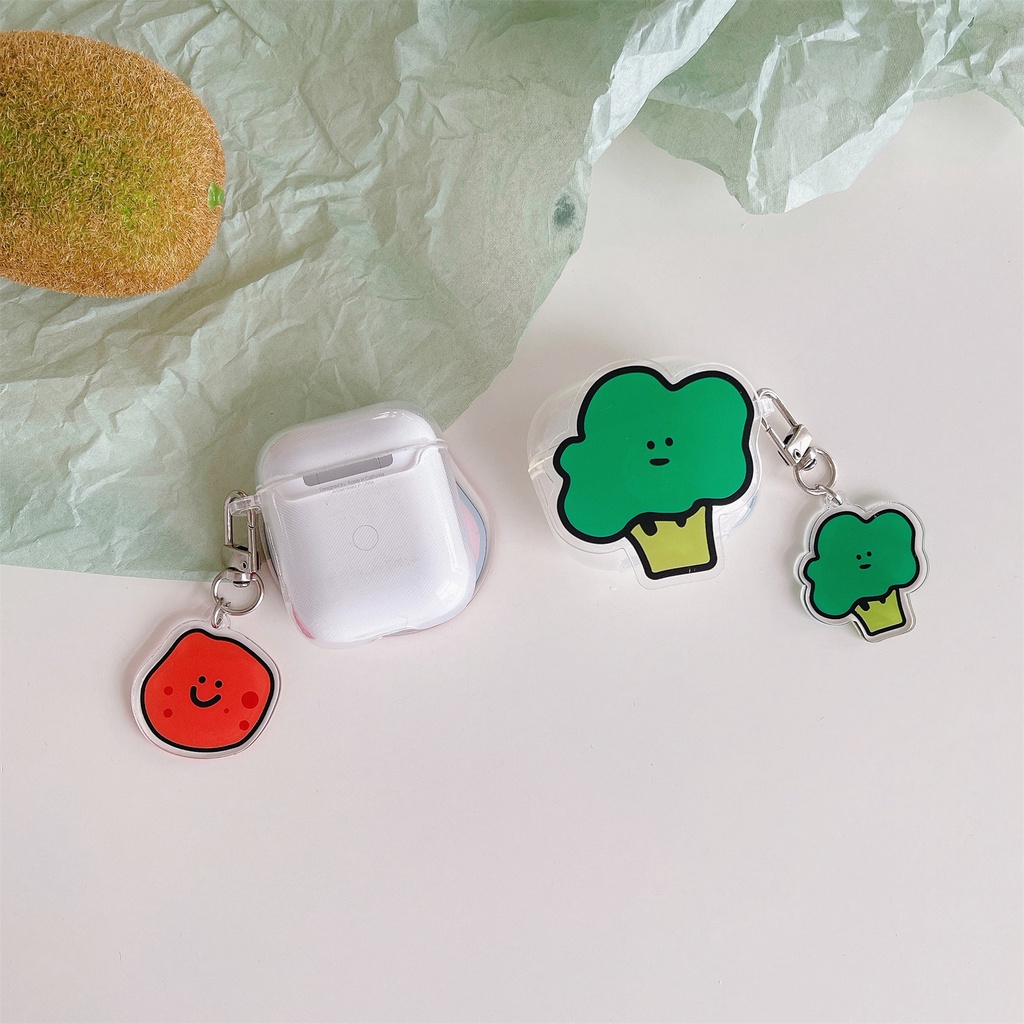 Vỏ Bảo Vệ Hộp Sạc Tai Nghe Lenovo LP40 HT38 / PRO6 LP40 PRO / LP40 S LP5 TWS Bằng TPU Trong Suốt Họa Tiết Trái Cây Dễ Thương