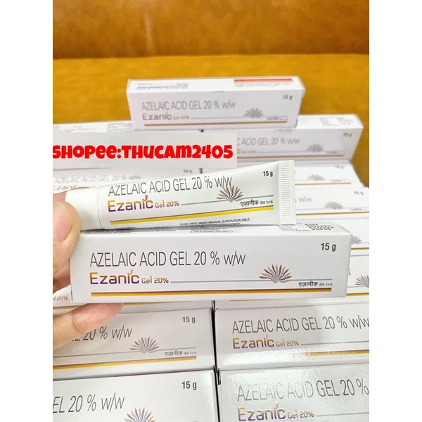 kem Ezanic Gel 20% azelaic acid, giảm mụn, làm mờ thâm mụn, dưỡng trắng sáng da (15g)