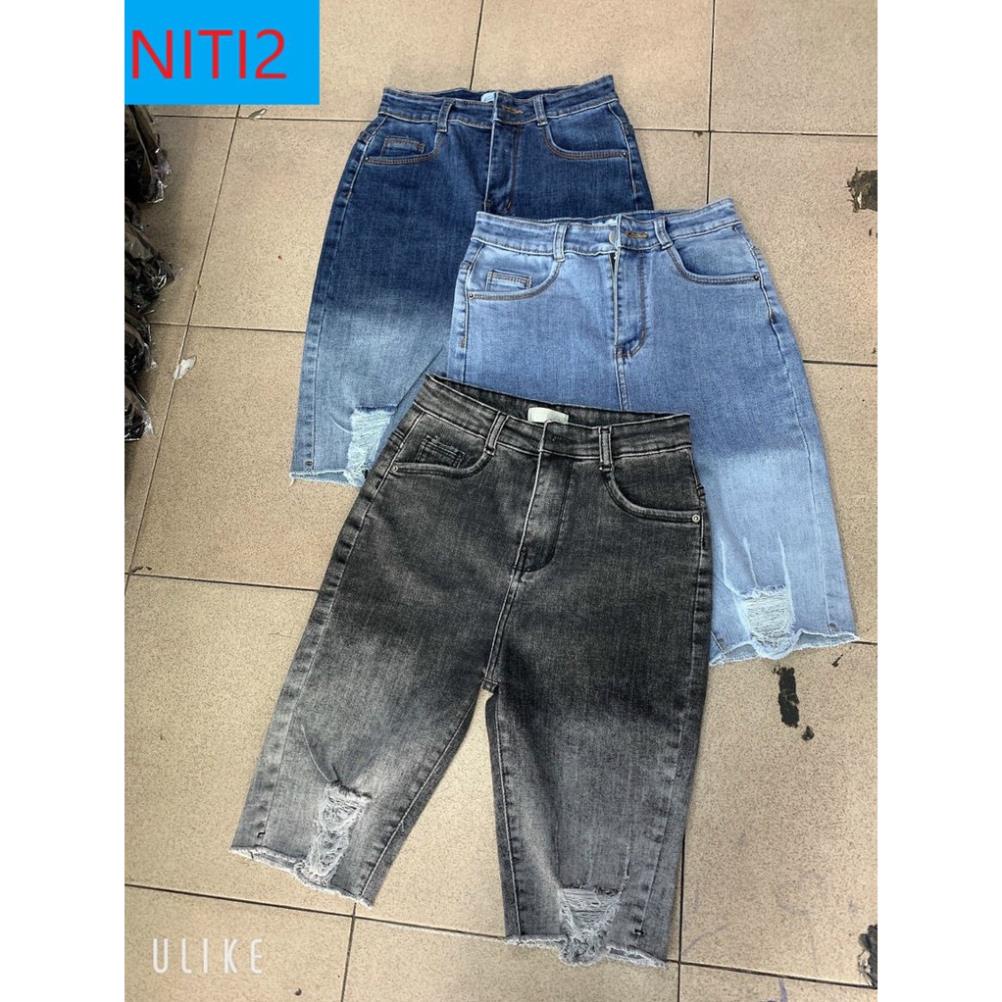 QUẦN JEAN NGỐ SKINNY GIÃN LỬNG NỮ CAO CẤP LOANG MÀU RÁCH CHÂN CAO CẤP NITI2 ĐỦ MÀU XANH, XÁM SIÊU LẠ *