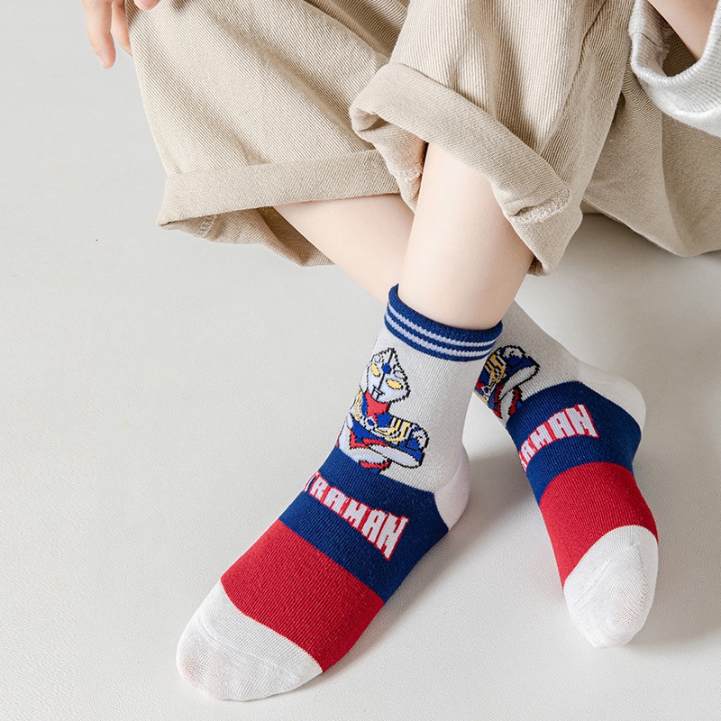 Vớ Cotton Nguyên Chất Thoáng Khí Họa Tiết Hoạt Hình WAFNHA D690 Cho Bé